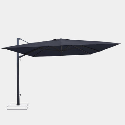 Sombrilla excentrica antiviento Mistral 3x4m - Estructura gris antracita