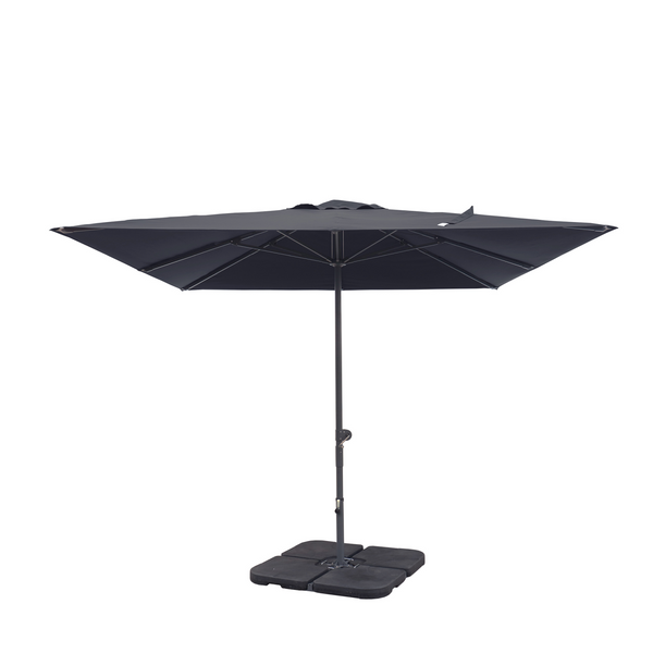 Sombrilla antiviento Aura 3x3m - Estructura gris antracita