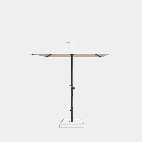 Sombrilla antiviento Aura 2x2m - Estructura gris antracita