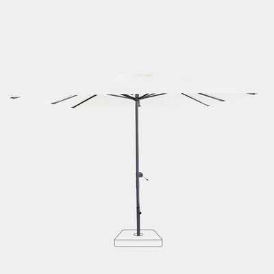 Sombrilla antiviento Aura 3x3m - Estructura gris antracita