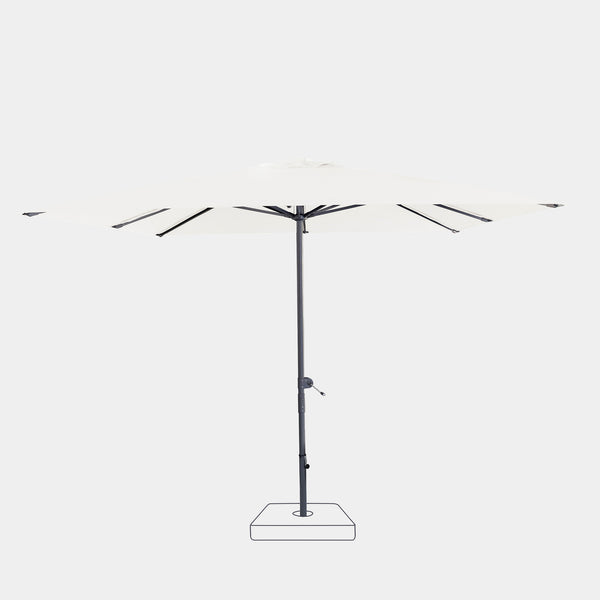 Sombrilla antiviento Aura 3x3m - Estructura gris antracita