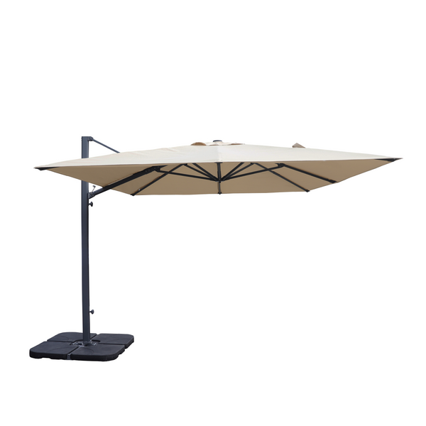 Sombrilla excentrica antiviento Mistral 3x4m - Estructura gris antracita