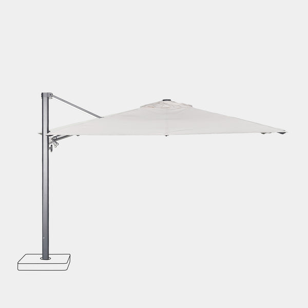 Sombrilla excentrica antiviento Mistral 3x4m - Estructura gris antracita