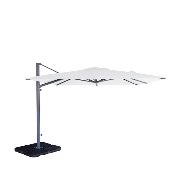 Sombrilla excentrica antiviento Mistral 3x3m - Estructura gris antracita