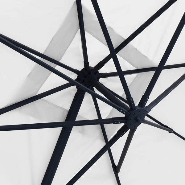 Sombrilla excentrica antiviento Mistral 3x4m - Estructura gris antracita