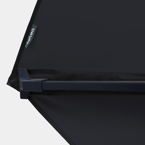 Sombrilla excentrica antiviento Mistral 3x4m - Estructura gris antracita