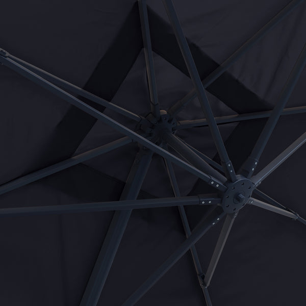 Sombrilla excentrica antiviento Mistral 3x4m - Estructura gris antracita