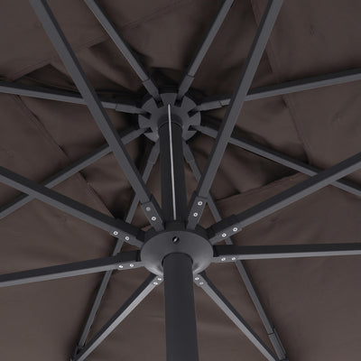 Sombrilla antiviento Aura 3x3m - Estructura gris antracita