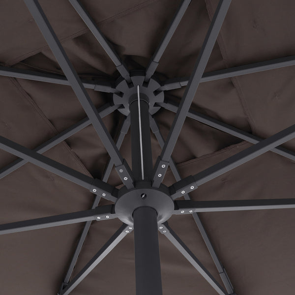 Sombrilla antiviento Aura 3x3m - Estructura gris antracita