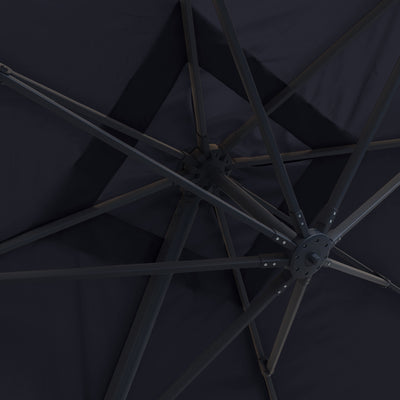Sombrilla excentrica antiviento Mistral 3x3m - Estructura gris antracita