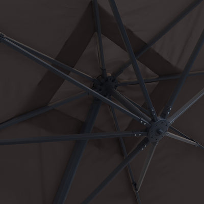 Sombrilla excentrica antiviento Mistral 3x3m - Estructura gris antracita