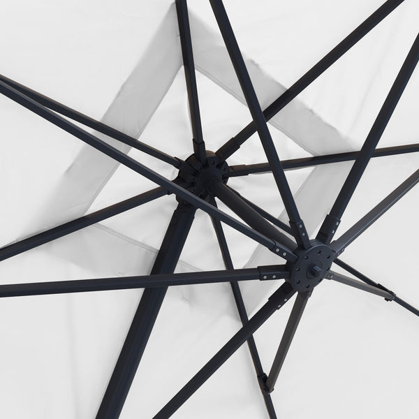 Sombrilla excentrica antiviento Mistral 3x3m - Estructura gris antracita