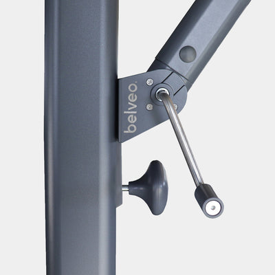 Sombrilla excentrica antiviento Mistral 3x3m - Estructura gris antracita