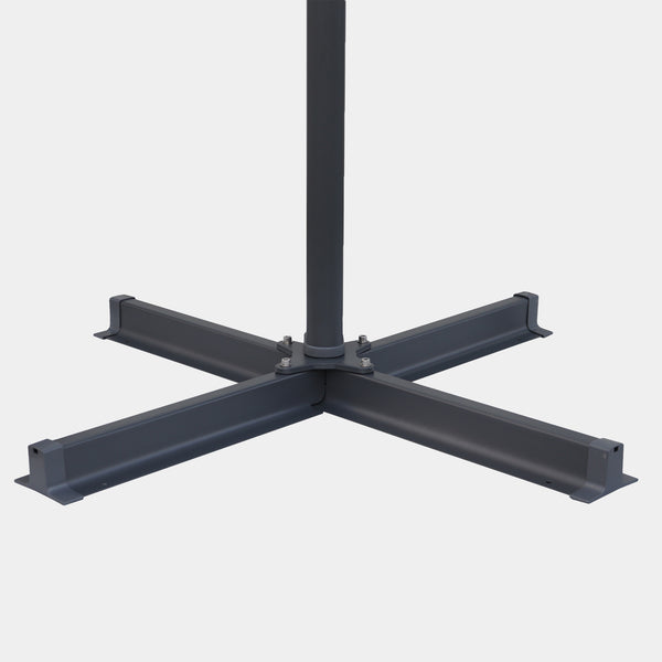 Sombrilla excentrica antiviento Mistral 3x4m - Estructura gris antracita