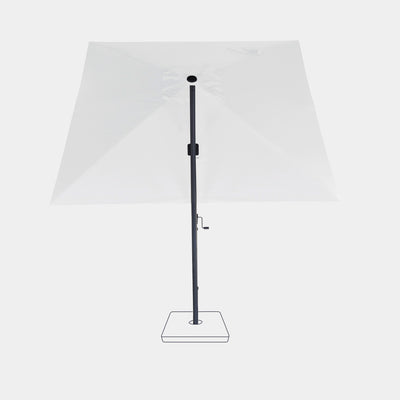 Sombrilla excentrica antiviento Mistral 3x3m - Estructura gris antracita