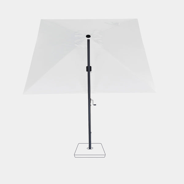 Sombrilla excentrica antiviento Mistral 3x3m - Estructura gris antracita