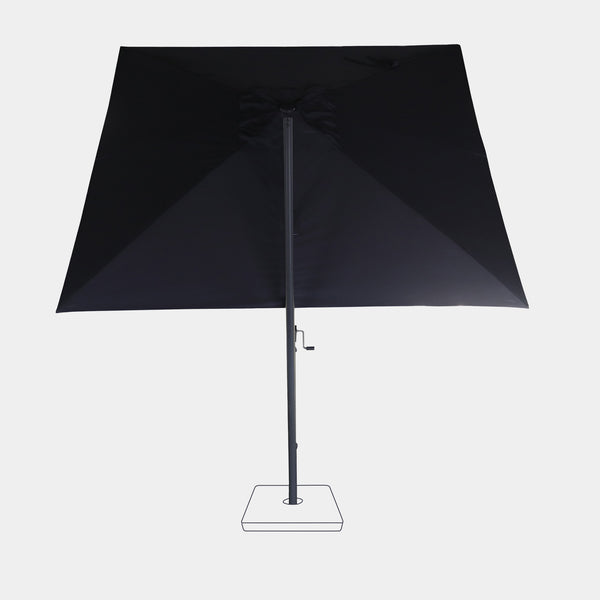 Sombrilla excentrica antiviento Mistral 3x3m - Estructura gris antracita