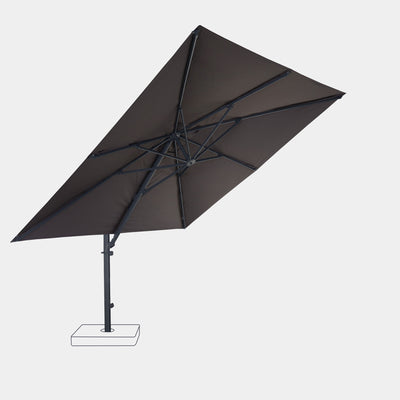 Sombrilla excentrica antiviento Mistral 3x3m - Estructura gris antracita