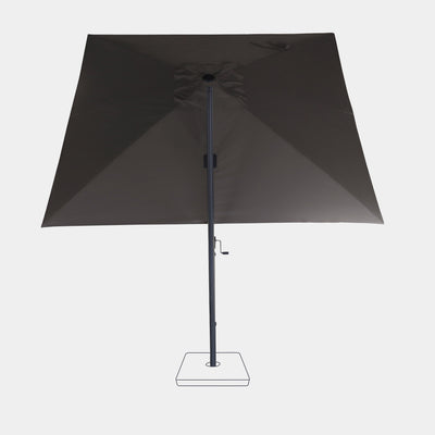 Sombrilla excentrica antiviento Mistral 3x3m - Estructura gris antracita