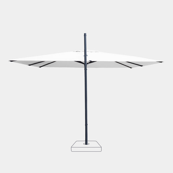 Sombrilla excentrica antiviento Mistral 3x4m - Estructura gris antracita