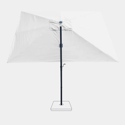 Sombrilla excentrica antiviento Mistral 3x4m - Estructura gris antracita