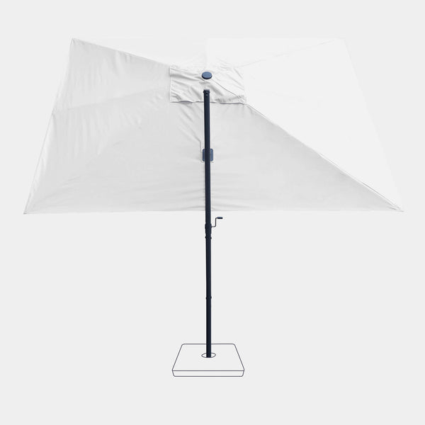 Sombrilla excentrica antiviento Mistral 3x4m - Estructura gris antracita