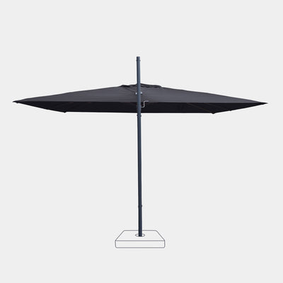 Sombrilla excentrica antiviento Mistral 3x4m - Estructura gris antracita