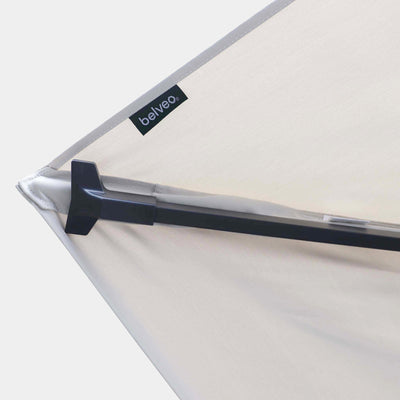 Sombrilla antiviento Aura 2x2m - Estructura gris antracita