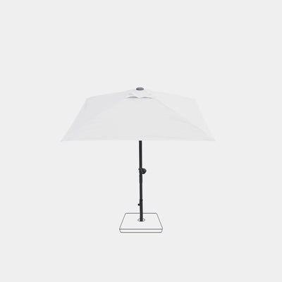 Sombrilla antiviento Aura 2x2m - Estructura gris antracita