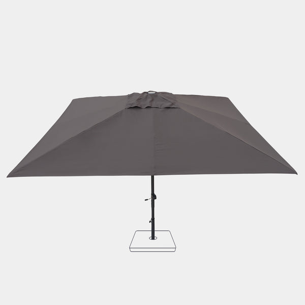 Sombrilla antiviento Aura 3x3m - Estructura gris antracita