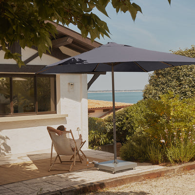 Sombrilla antiviento Aura 3x3m - Estructura gris antracita