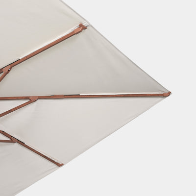 Sombrilla excentrica antiviento Mistral 3x3m - Estructura efecto madera