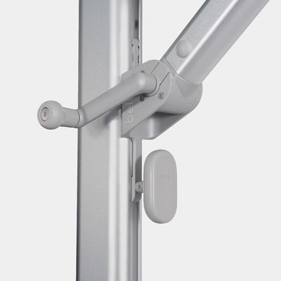 Sombrilla excentrica antiviento Mistral 3x4m - Estructura gris claro