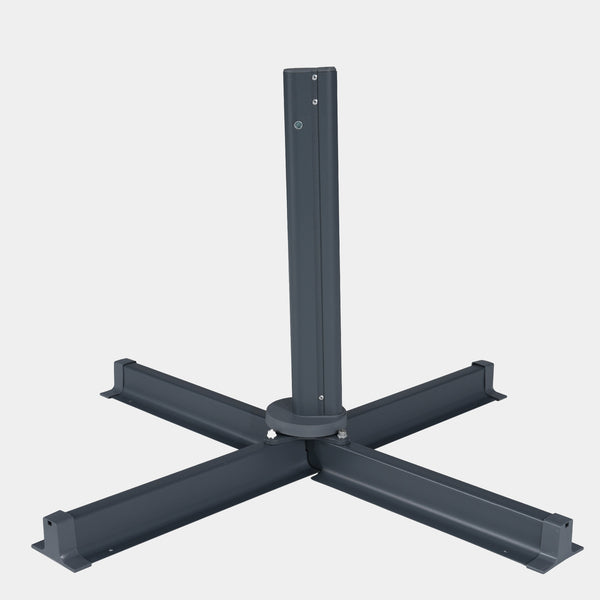 Sombrilla excentrica antiviento Mistral 3x3m - Estructura gris antracita