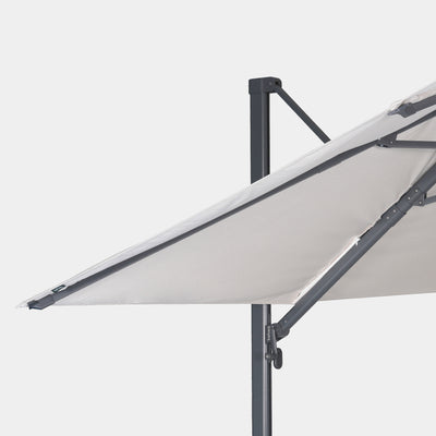 Sombrilla excentrica antiviento Mistral 3x3m - Estructura gris antracita