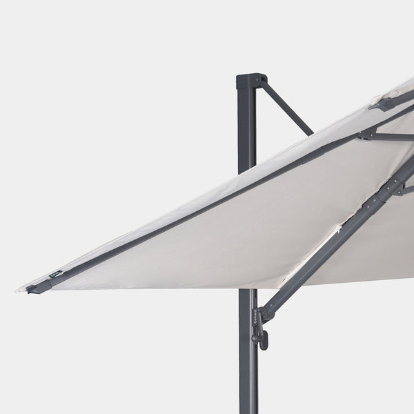 Sombrilla excentrica antiviento Mistral 3x3m - Estructura gris antracita