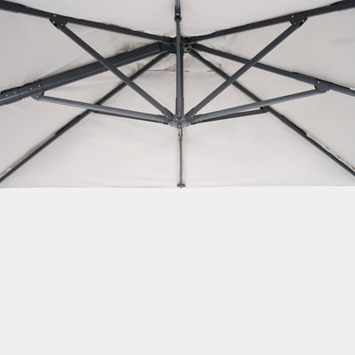 Sombrilla excentrica antiviento Mistral 3x3m - Estructura gris antracita