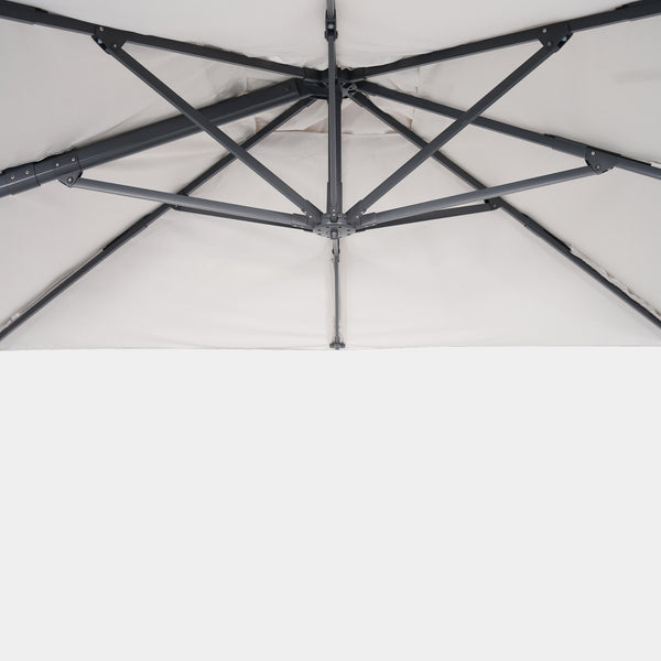 Sombrilla excentrica antiviento Mistral 3x3m - Estructura gris antracita