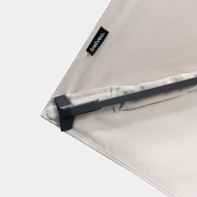 Sombrilla excentrica antiviento Mistral 3x3m - Estructura gris antracita