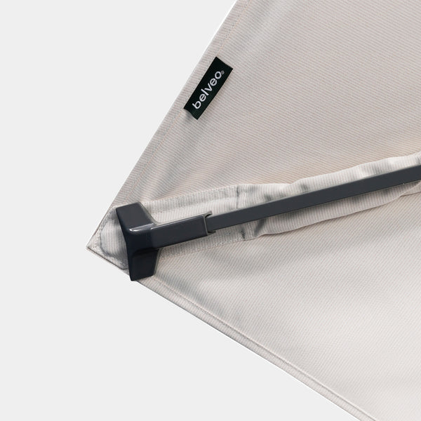 Sombrilla excentrica antiviento Mistral 3x3m - Estructura gris antracita