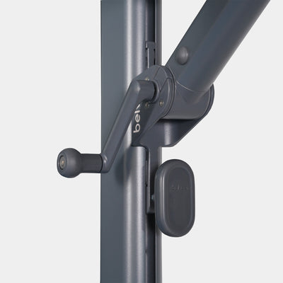 Sombrilla excentrica antiviento Mistral 3x3m - Estructura gris antracita