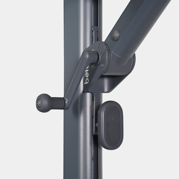 Sombrilla excentrica antiviento Mistral 3x3m - Estructura gris antracita