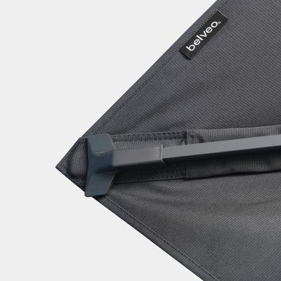 Sombrilla excentrica antiviento Mistral 3x3m - Estructura gris antracita