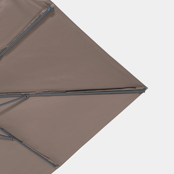 Sombrilla excentrica antiviento Mistral 3x3m - Estructura gris antracita