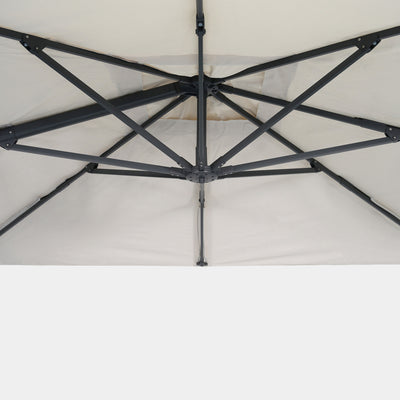 Sombrilla excentrica antiviento Mistral 3x3m - Estructura gris antracita