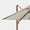 Sombrilla excentrica antiviento Mistral 3x3m - Estructura efecto madera