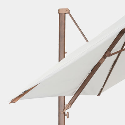 Sombrilla excentrica antiviento Mistral 3x4m - Estructura efecto madera