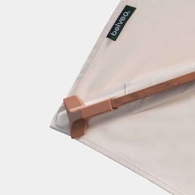 Sombrilla excentrica antiviento Mistral 3x4m - Estructura efecto madera