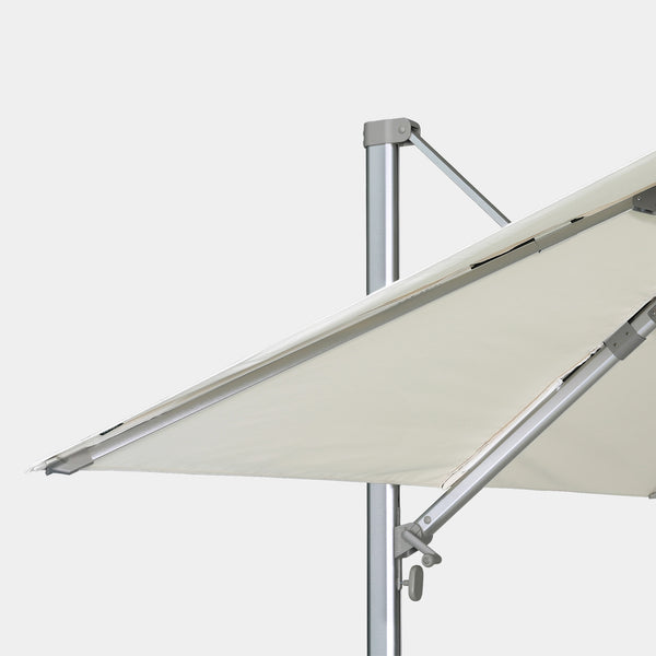 Sombrilla excentrica antiviento Mistral 3x4m - Estructura gris claro