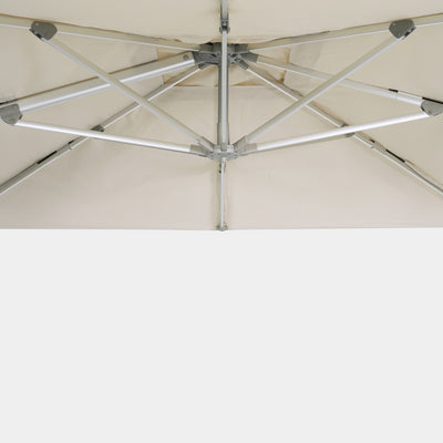 Sombrilla excentrica antiviento Mistral 3x4m - Estructura gris claro